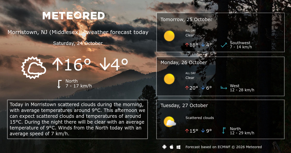 Weather 37814 Weather Morristown, NJ (Middlesex) 14 days - Meteored Canada