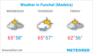 Image with Weather Forecast in Funchal (Portugal) for 3 days