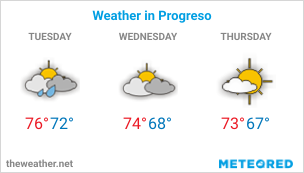 Image with Weather Forecast in Progreso for 3 days