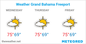 Image with Weather Forecast in Freeport (Grand Bahama) for 3 days