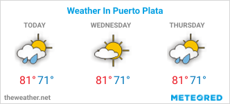 Image with Weather Forecast in Puerto Plata for 3 days