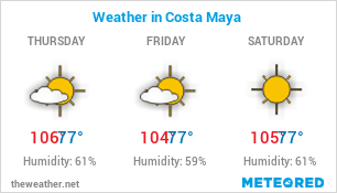 Image with Weather Forecast in Costa Maya (Mexico) for 3 days