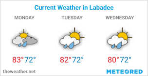 Image with Weather Forecast in Labadee (Haiti) for 3 days